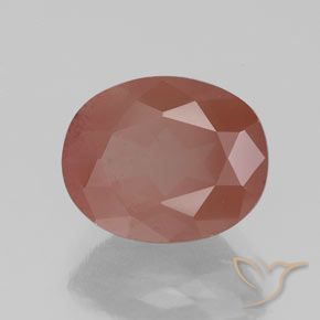 2.53 ct Red Andesine Labradorite Stone, Natural Andesine Labradorite in Oval Facet Shape for Sale