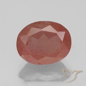 Andesina Labradorite Ovale sfaccettato da 2,7 ct dal Congo, dimensione 10,3 x 8,2mm, purezza Transparent/Translucent, pietra preziosa naturale Diffuso , Andesina Labradorite 1pc in colore Rosso arrossato, durezza Mohs di 6 - 6,5, Photo A