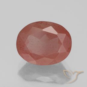 2.70 ct Red Andesine Labradorite Stone, Natural Andesine Labradorite in Oval Facet Shape for Sale