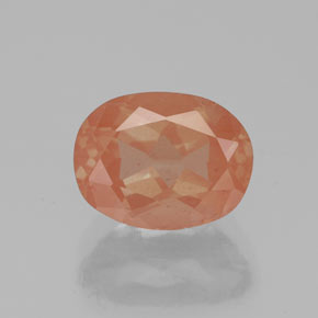 1.86 ct Orange Andesine Labradorite Gemstone, Andesine Labradorite Gem in Oval Facet Shape for Sale.