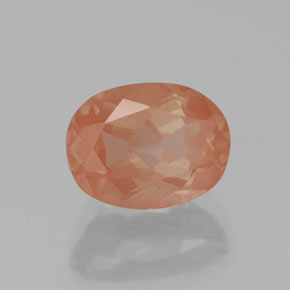 1.86 ct Orange Andesine Labradorite Stone, Natural Andesine Labradorite in Oval Facet Shape for Sale