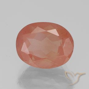 2.80 ct Orange Andesine Labradorite Stone, Natural Andesine Labradorite in Oval Facet Shape for Sale