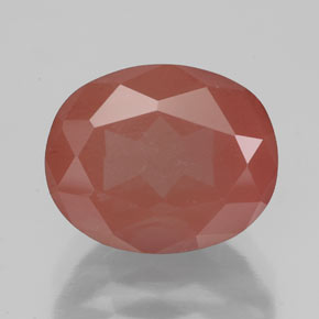 Medium Red Andesine Labradorite Gem - 4.1ct Oval Facet (ID: 335774)
