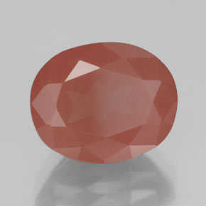 4.03 ct Red Andesine Labradorite Stone, Natural Andesine Labradorite in Oval Facet Shape for Sale