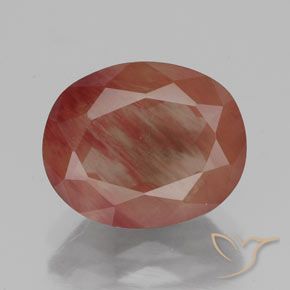 3.50ct Natural Blood Red Andesine Labradorite, Oval, Translucent