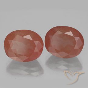 7.83 ctw Red Andesine Labradorite Stones, Natural Andesine Labradorite in Oval Facet Shape for Sale
