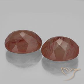 Andesine Labradorite Gemstones in 11 x 9 mm (calibrated) Size for Sale, Andesine Labradorite Stones in Blood Red Color