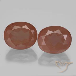 7.60 ctw Orange Andesine Labradorite Gemstones, Andesine Labradorite Gems in Oval Facet Shape for Sale.