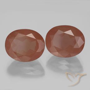7.60 ctw Orange Andesine Labradorite Stones, Natural Andesine Labradorite in Oval Facet Shape for Sale
