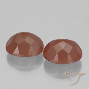 Andesine Labradorite Gemstones in 11 x 9 mm (calibrated) Size for Sale, Andesine Labradorite Stones in Reddish Orange Color