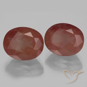 7.78 ctw Red Andesine Labradorite Stones, Natural Andesine Labradorite in Oval Facet Shape for Sale