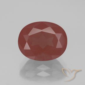 10.2 x 8.2mm Oval Facet Red Andesine Labradorite from Congo, Weight of 2.87ct, Natural diffused Gemstone in Transparent/Translucent Clarity, 1pc Andesine Labradorite - Color: Orange Red, Mohs Hardness of 6 - 6.5, Photo A