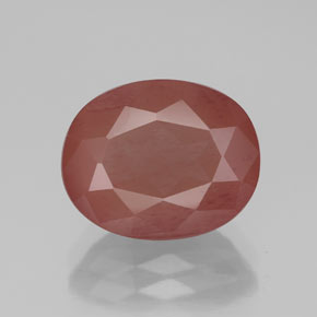 3.35 ct Red Andesine Labradorite Gemstone, Andesine Labradorite Gem in Oval Facet Shape for Sale.