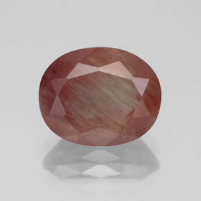 Blood Red Andesine Labradorite Gem - 3.4ct Oval Facet (ID: 335811)