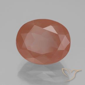 3.70 ct Red Andesine Labradorite Stone, Natural Andesine Labradorite in Oval Facet Shape for Sale