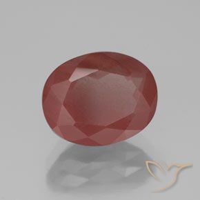 2.80 ct Red Andesine Labradorite Stone, Natural Andesine Labradorite in Oval Facet Shape for Sale