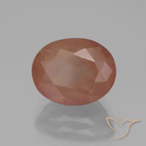 2.92 ct Orange Andesine Labradorite Stone, Natural Andesine Labradorite in Oval Facet Shape for Sale