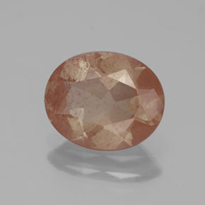 2.23 ct Orange Andesine Labradorite Stone, Natural Andesine Labradorite in Oval Facet Shape for Sale