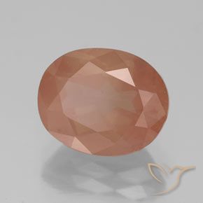 3.75 ct Orange Andesine Labradorite Stone, Natural Andesine Labradorite in Oval Facet Shape for Sale