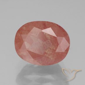3.07 ct Red Andesine Labradorite Stone, Natural Andesine Labradorite in Oval Facet Shape for Sale
