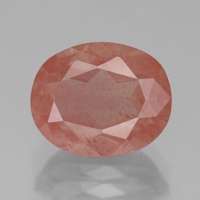 Medium Red Andesine Labradorite Gem - 3.4ct Oval Facet (ID: 335887)