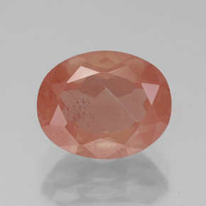 2.79 ct Red Andesine Labradorite Gemstone, Andesine Labradorite Gem in Oval Facet Shape for Sale.