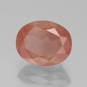 2.79 ct Red Andesine Labradorite Stone, Natural Andesine Labradorite in Oval Facet Shape for Sale