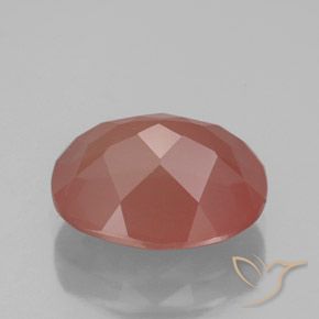 Andesine Labradorite Gemstone in 11 x 9 mm (calibrated) Size for Sale, Andesine Labradorite Stone in Pale Reddish Orange Color