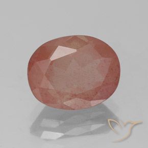 2.69 ct Red Andesine Labradorite Stone, Natural Andesine Labradorite in Oval Facet Shape for Sale