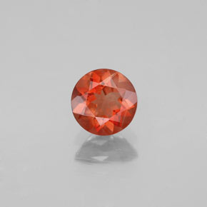 0.62 ct Orange Andesine Labradorite Gemstone, Andesine Labradorite Gem in Round Facet Shape for Sale.