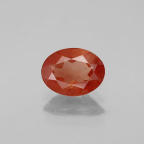 0.96 ct Orange Andesine Labradorite Gemstone, Andesine Labradorite Gem in Oval Facet Shape for Sale.