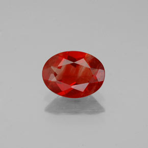0.80 ct Red Andesine Labradorite Gemstone, Andesine Labradorite Gem in Oval Facet Shape for Sale.