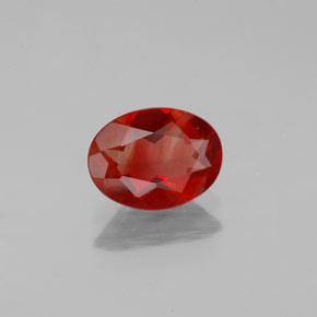 0.80 ct Red Andesine Labradorite Stone, Natural Andesine Labradorite in Oval Facet Shape for Sale