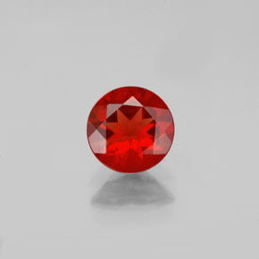 0.62 ct Red Andesine Labradorite Gemstone, Andesine Labradorite Gem in Round Facet Shape for Sale.