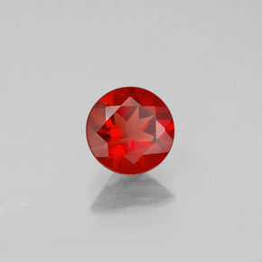 0.62 ct Red Andesine Labradorite Stone, Natural Andesine Labradorite in Round Facet Shape for Sale