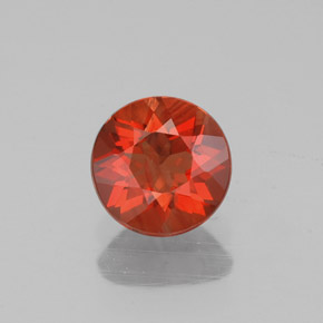 0.55 ct Red Andesine Labradorite Gemstone, Andesine Labradorite Gem in Round Facet Shape for Sale.