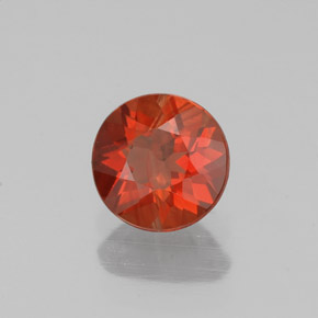 0.55 ct Red Andesine Labradorite Stone, Natural Andesine Labradorite in Round Facet Shape for Sale