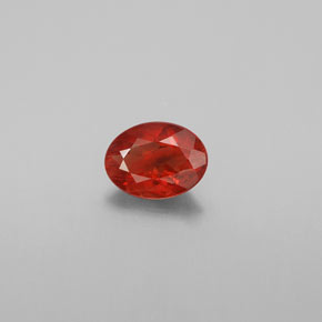 0.66 ct Orange Andesine Labradorite Gemstone, Andesine Labradorite Gem in Oval Facet Shape for Sale.