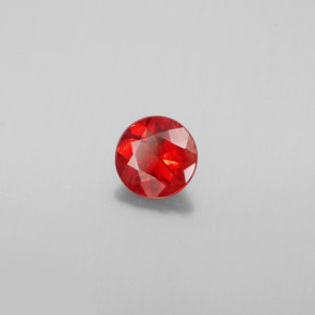 0.63 ct Orange Andesine Labradorite Stone, Natural Andesine Labradorite in Round Facet Shape for Sale