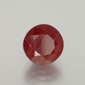 2.81 ct Red Andesine Labradorite Stone, Natural Andesine Labradorite in Round Facet Shape for Sale