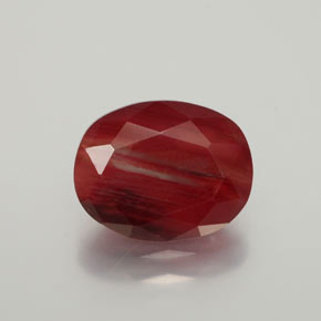 2.30 ct Red Andesine Labradorite Gemstone, Andesine Labradorite Gem in Oval Facet Shape for Sale.