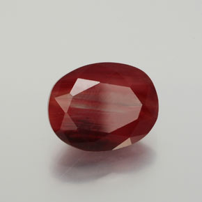 2.30 ct Red Andesine Labradorite Stone, Natural Andesine Labradorite in Oval Facet Shape for Sale