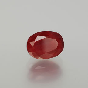 1.63 ct Red Andesine Labradorite Stone, Natural Andesine Labradorite in Oval Facet Shape for Sale