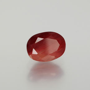 1.47 ct Red Andesine Labradorite Stone, Natural Andesine Labradorite in Oval Facet Shape for Sale