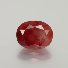 2.40 ct Red Andesine Labradorite Gemstone, Andesine Labradorite Gem in Oval Facet Shape for Sale.