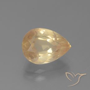 2.40 ct Golden Andesine Labradorite Stone, Natural Andesine Labradorite in Pear Facet Shape for Sale