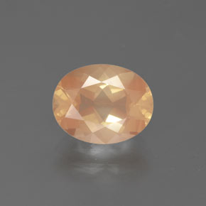 Orange clair Andésine Labradorite gemme - 2.1ct Ovale facette (ID: 375929)