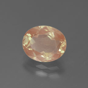 2.24 ct Golden Andesine Labradorite Stone, Natural Andesine Labradorite in Oval Facet Shape for Sale