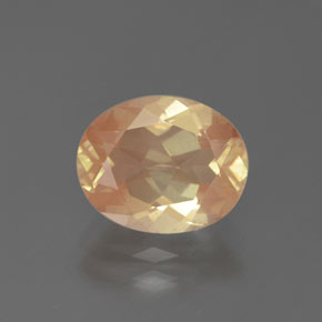 2.76 ct Orange Andesine Labradorite Gemstone, Andesine Labradorite Gem in Oval Facet Shape for Sale.