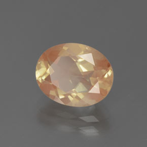 2.76 ct Orange Andesine Labradorite Stone, Natural Andesine Labradorite in Oval Facet Shape for Sale